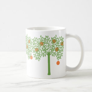 Stilisierte Orange Tree Kaffeetasse