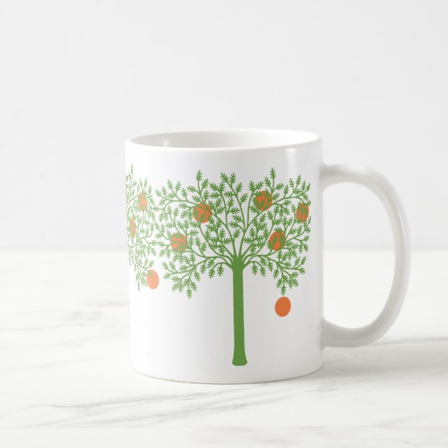 Stilisierte Orange Tree Kaffeetasse (Rechts)