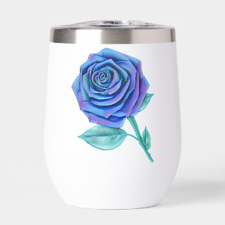 Stilisierte Oversifizierte Rose - Indigo