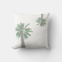 Stilisierte Palmen Pastel Green Tropical Kissen
