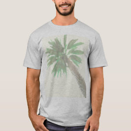 Stilisierte Palmen Pastel Green Tropical T-Shirt