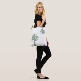 Stilisierte Palmen Pastel Green Tropical Tasche