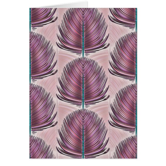 Stilisierte Pfauenfeder - rosa (Vorne)