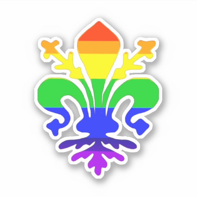 Stilisierte Rainbow-Lilie Aufkleber (Vorderseite)