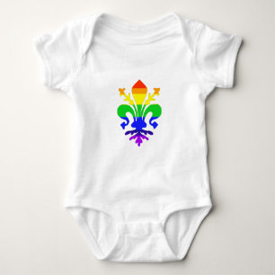 Stilisierte Rainbow-Lilie Baby Strampler
