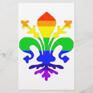 Stilisierte Rainbow-Lilie Briefpapier