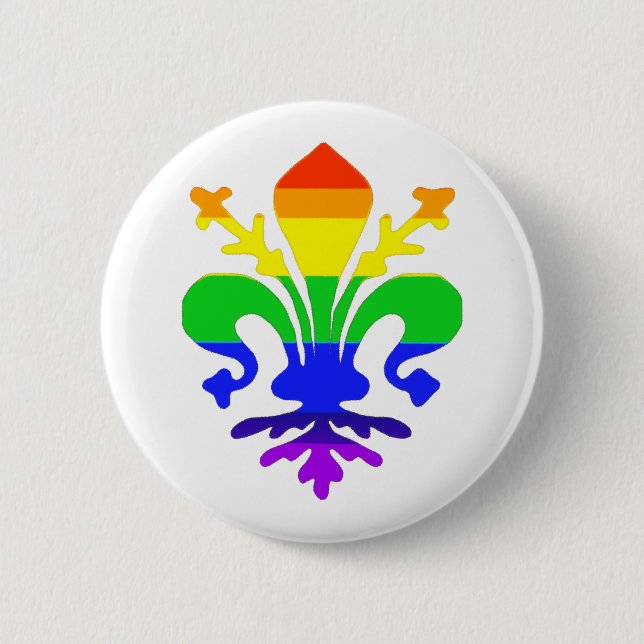 Stilisierte Rainbow-Lilie Button (Vorderseite)