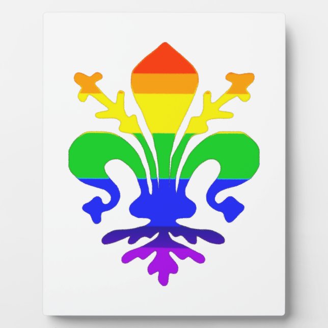 Stilisierte Rainbow-Lilie Fotoplatte (Vorderseite)