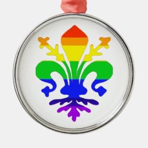 Stilisierte Rainbow-Lilie Silbernes Ornament