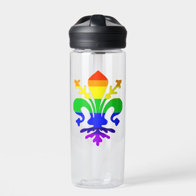 Stilisierte Rainbow-Lilie Trinkflasche (Vorderseite)