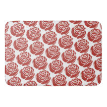 Stilisierte Rote Rosen Blumenmuster