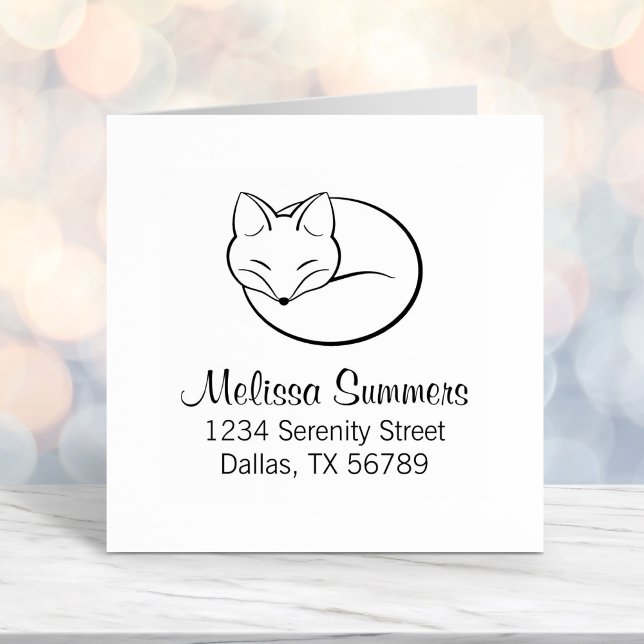 Stilisierte Schlaffox-Adresse Permastempel (Von Creator hochgeladen)