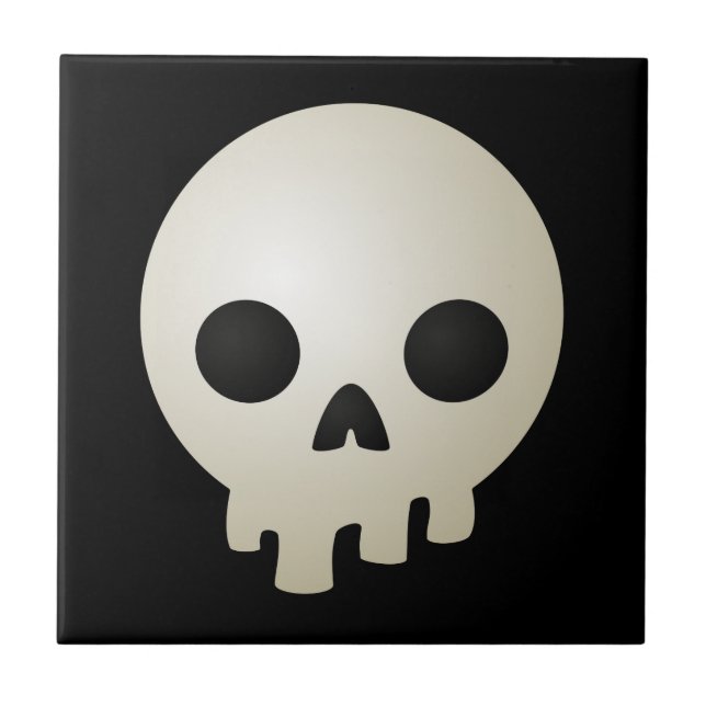 Stilisierte Skulls Fliese (Vorderseite)
