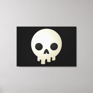 Stilisierte Skulls Leinwanddruck