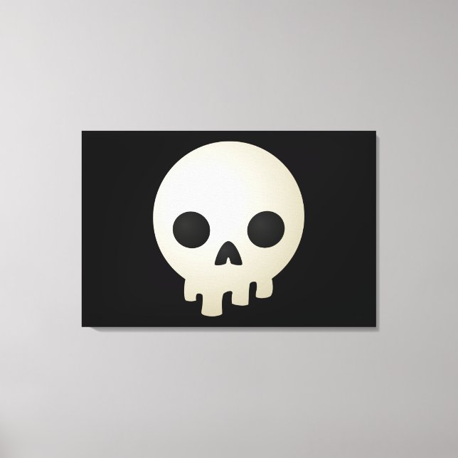 Stilisierte Skulls Leinwanddruck (Vorderseite)