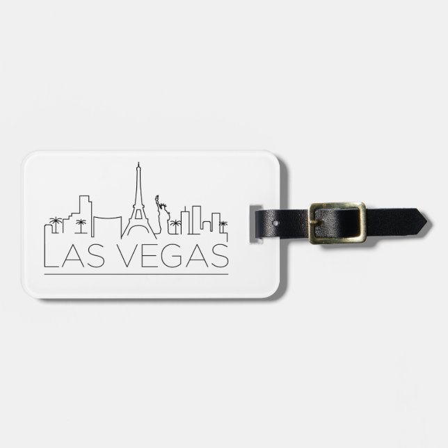 Stilisierte Skyline Las Vegass Gepäckanhänger (Vorderseite horizontal)