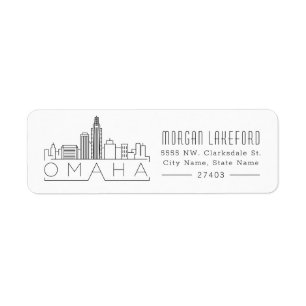 Stilisierte Skyline   Omahas Nebraska