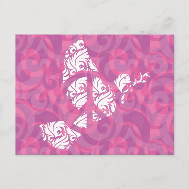 Stilisierte Taube Postkarte (Vorderseite)