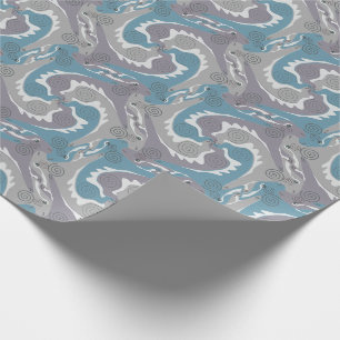 Stilisierte wirbelnde Hasen Tessellation 3 Wrap Geschenkpapier