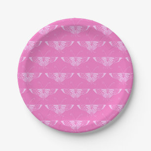 Stilisierter Art Deco Schmetterling - Orchidee pin Pappteller