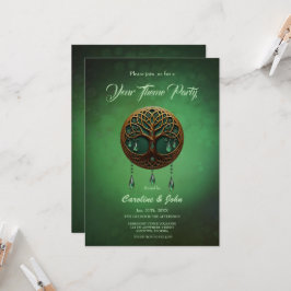Stilisierter Baum Set in einem eleganten, Einladung