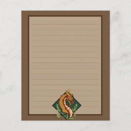 Stilisierter brauner Drache