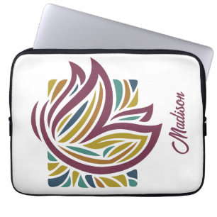 Stilisierter Butterfly-Individuelle Name Laptopschutzhülle