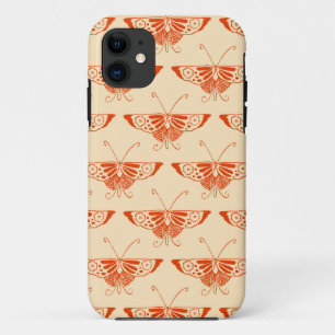 Stilisierter Deco-Schmetterling - Mandarinorange Case-Mate iPhone Hülle