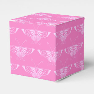 Stilisierter Deco-Schmetterling - Orchideenrosa Geschenkschachtel