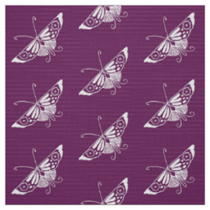 Stilisierter Deko Butterfly, Eggplant Lila Stoff