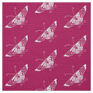 Stilisierter Deko Butterfly, Magenta Stoff