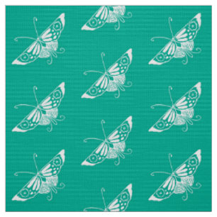 Stilisierter Deko Butterfly, Türkis Stoff