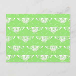 Stilisierter Deko-Schmetterling - Limettengrün Postkarte