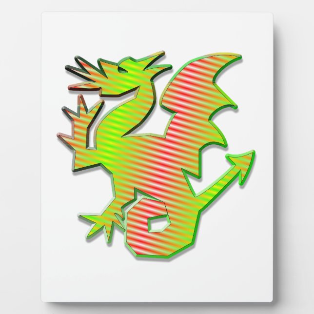 Stilisierter Drache Fotoplatte (Vorderseite)