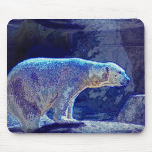 Stilisierter Eisbär Mousepad (Vorne)