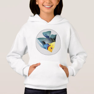 Stilisierter Fisch in Bewegung Hoodie