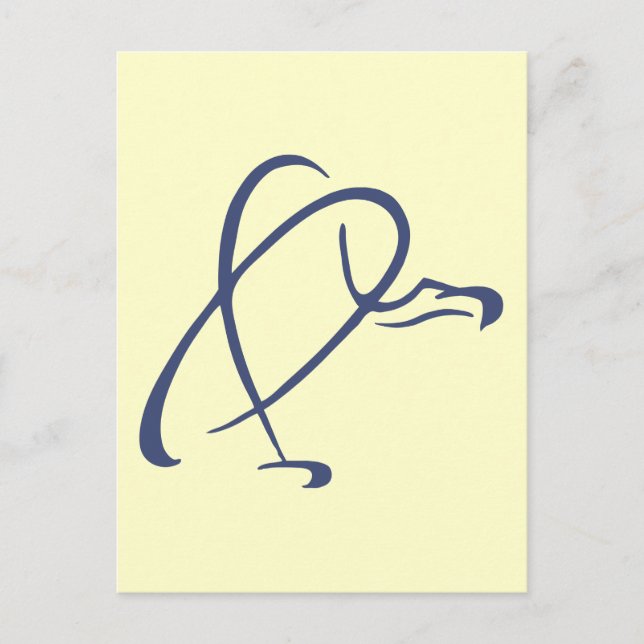 Stilisierter Geier Postkarte (Vorderseite)