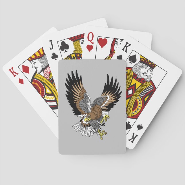stilisierter japanischer Adler auf dem Flug Trucke Spielkarten (Rückseite)