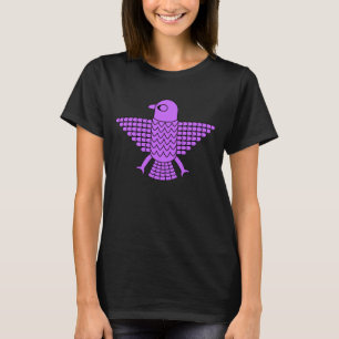 Stilisierter Lila Falken T-Shirt