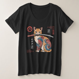 Stilisierter Orange Tabby Cat T - Shirt mit Intric