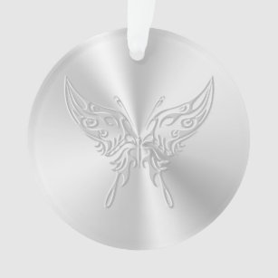 Stilisierter Schmetterling Runder Schwanz, Embosse Ornament