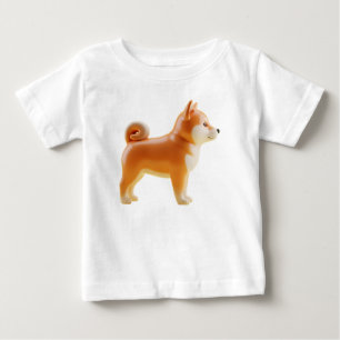 Stilisierter Shiba Inu-Hund-Charakter Baby T-shirt