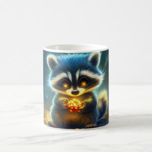 stilisierter und süßer Waschbär Kaffeetasse