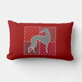 Stilisierter Windhund „Patchwork " Lendenkissen