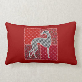 Stilisierter Windhund „Patchwork " Lendenkissen