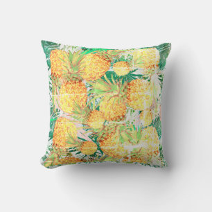 Stilisiertes Ananas-Palmen-Muster-Kissen Kissen