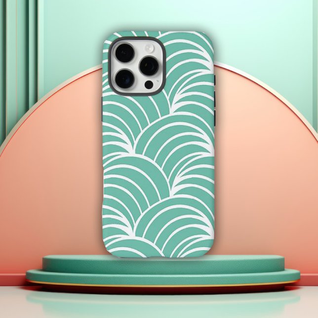 Stilisiertes Art Deco Ventilator Design iPhone 16 Pro Max Hülle (Von Creator hochgeladen)