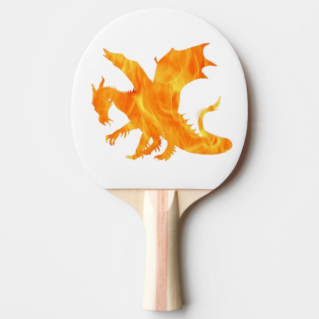 Stilisiertes Bild des Flammendrachen Tischtennis Schläger (Vorderseite)