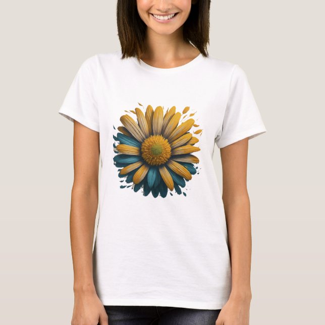 stilisiertes Bild einer blühenden Trägheit, T-Shirt (Vorderseite)