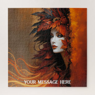 Stilisiertes Herbstporträt einer Frau